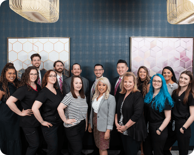 smiling Our Amazing Dental team